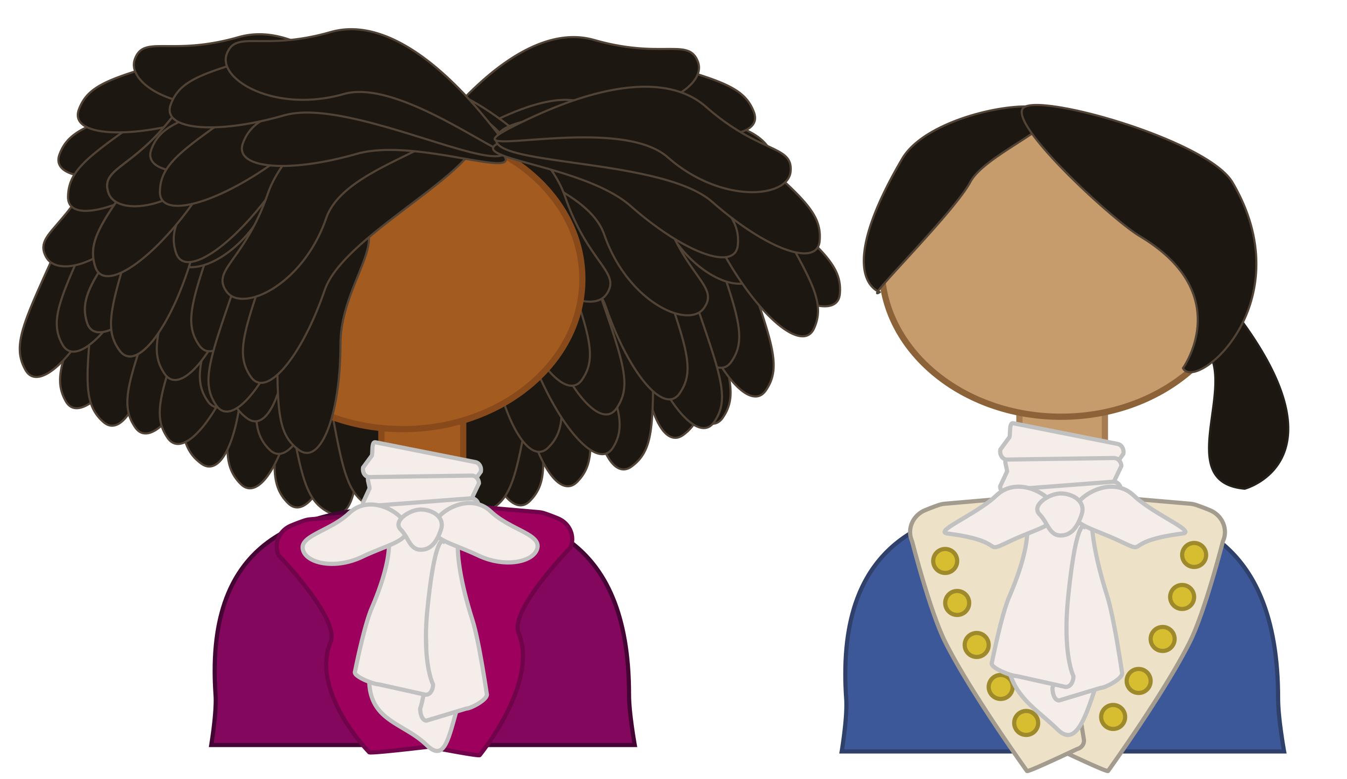 Illustration of Thomas Jefferson and Alexander Hamilton from Hamilton the Musical